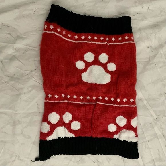 PET Cute Costume Clothes Sweater Vest Christmas Santa Cat Dog Like NEW Red White - Picture 4 of 5